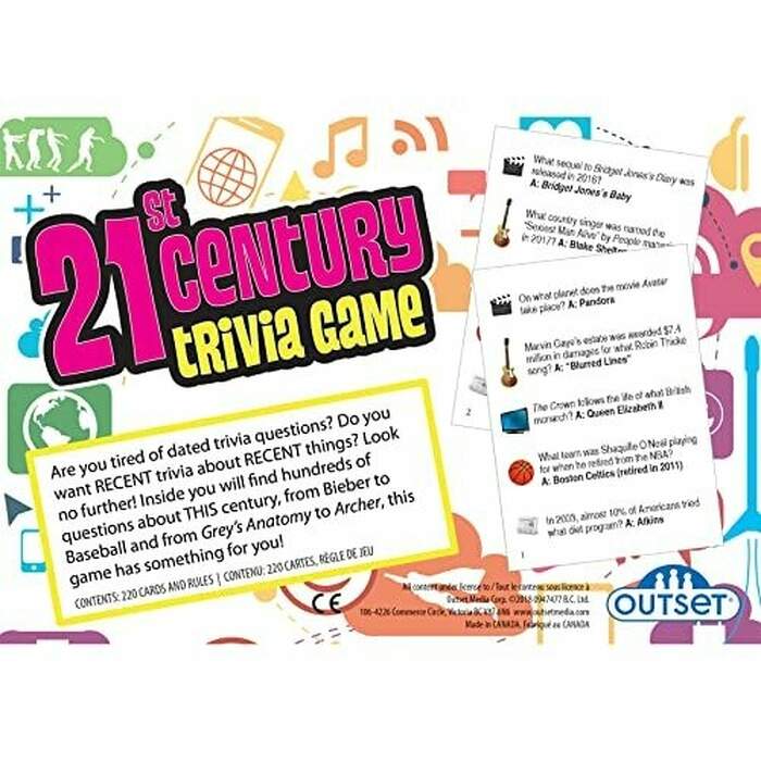 21st Century Trivia Game Card Game