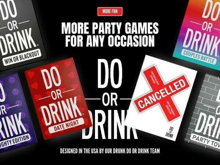 Do or Drink (Win or Blackout) Party Card Game